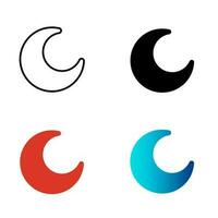 Abstract Moon Silhouette Illustration vector