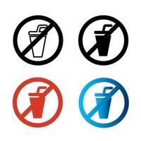 Abstract No Beverages Silhouette Illustration vector