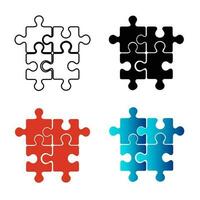 Abstract Puzzle Silhouette Illustration vector