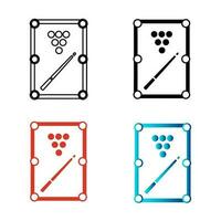 Abstract Pool Table Silhouette Illustration vector
