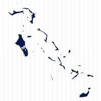 Flat Simple Bahamas Vector Map