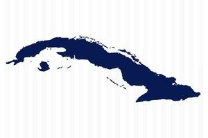 Flat Simple Cuba Vector Map