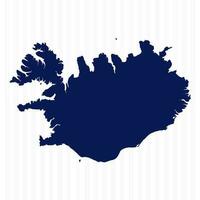 Flat Simple Iceland Vector Map