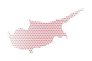 Vector Cyprus Dotted Map Illustration