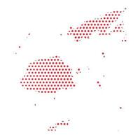Vector Fiji Dotted Map Illustration