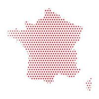 Vector France Dotted Map Illustration