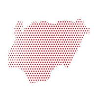 Vector Nigeria Dotted Map Illustration