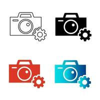 Abstract Camera Setting Silhouette Illustration vector