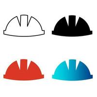 Abstract Hard Hat Silhouette Illustration vector