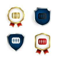 Abstract Equalizer Badge and Label Collection vector