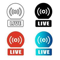 Abstract Live Streaming Silhouette Illustration vector