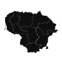 resumen Lituania silueta detallado mapa vector