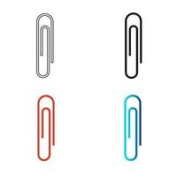 Abstract Paperclip Silhouette Illustration vector