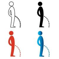 Abstract Peeing Silhouette Illustration vector