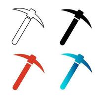 Abstract Pickaxe Silhouette Illustration vector