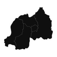 Abstract Rwanda Silhouette Detailed Map vector
