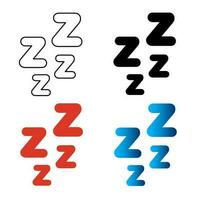 Abstract Snooze Silhouette Illustration vector