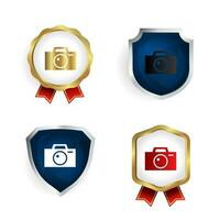 Abstract Photography Camera Badge and Label Collection vector