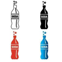 Abstract Soda Bottle Silhouette Illustration vector