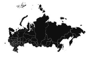 Abstract Russia Silhouette Detailed Map vector