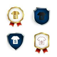 Abstract S Size Shirt Badge and Label Collection vector