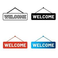 Abstract Welcome Silhouette Illustration vector