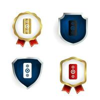 Abstract Speaker Badge and Label Collection vector