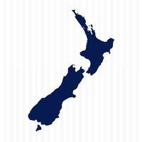 Flat Simple New Zealand Vector Map