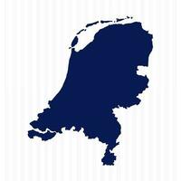 Flat Simple Netherlands Vector Map