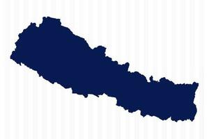 Flat Simple Nepal Vector Map