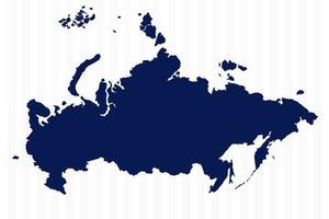 Flat Simple Russia Vector Map