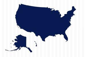 Flat Simple United States Vector Map