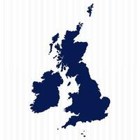 Flat Simple United Kingdom Vector Map