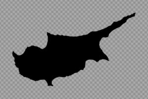 Transparent Background Cyprus Simple map vector