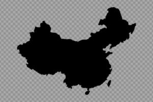Transparent Background China Simple map vector