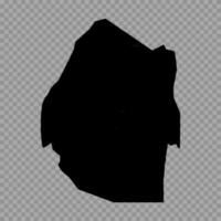 Transparent Background Eswatini Simple map vector