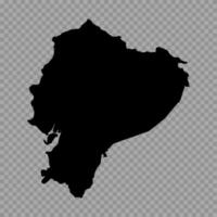 Transparent Background Ecuador Simple map vector