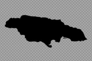 Transparent Background Jamaica Simple map vector