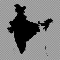 Transparent Background India Simple map vector