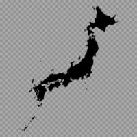 Transparent Background Japan Simple map vector