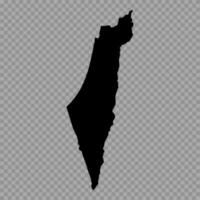 Transparent Background Israel Simple map vector