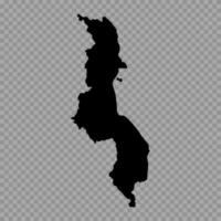 Transparent Background Malawi Simple map vector