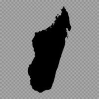 Transparent Background Madagascar Simple map vector