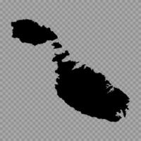 Transparent Background Malta Simple map vector