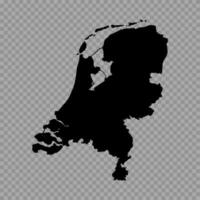 Transparent Background Netherlands Simple map vector