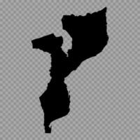 Transparent Background Mozambique Simple map vector