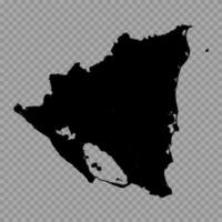 Transparent Background Nicaragua Simple map vector