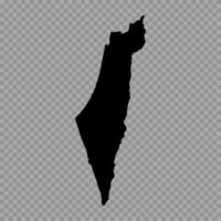 Transparent Background Palestine Simple map vector