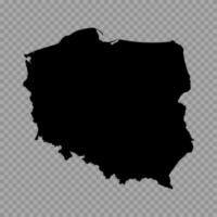 Transparent Background Poland Simple map vector