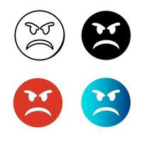 Abstract Angry Emotion Silhouette Illustration vector